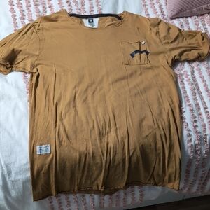 Brown Short Sleeve Tee Casual Cotton Shirt